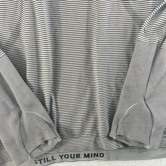 Lululemon Size 10 Run Swiftly Tech Long Sleeve Crew Tempo Stripe Black White - Picture 6 of 15
